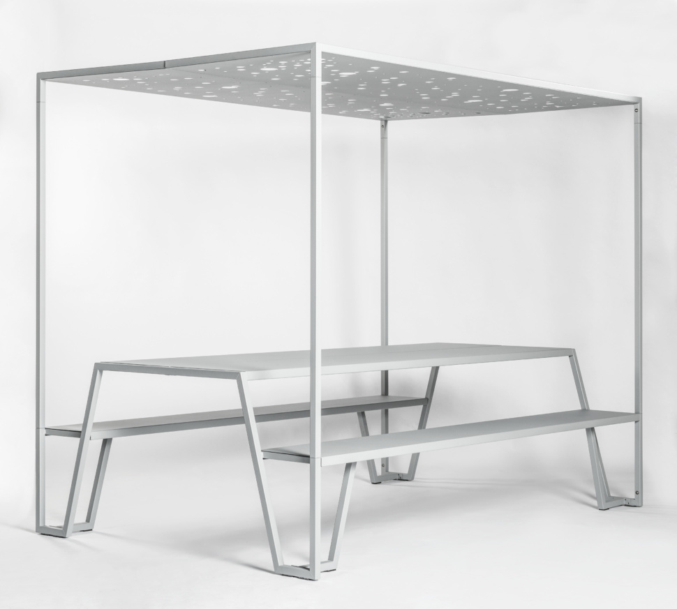 picnic in the shadow design picnic table steel shade metal